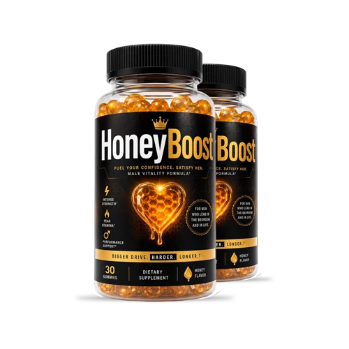 Two bottles of HoneyBoost gummies